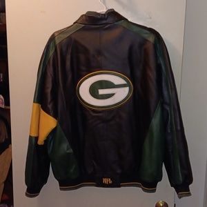 Green Bay Packers leather jacket xxl